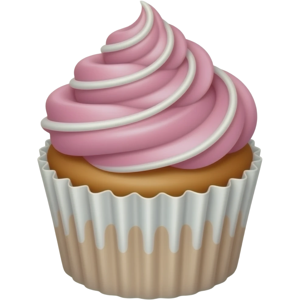 Cupcake with pink icing emoji