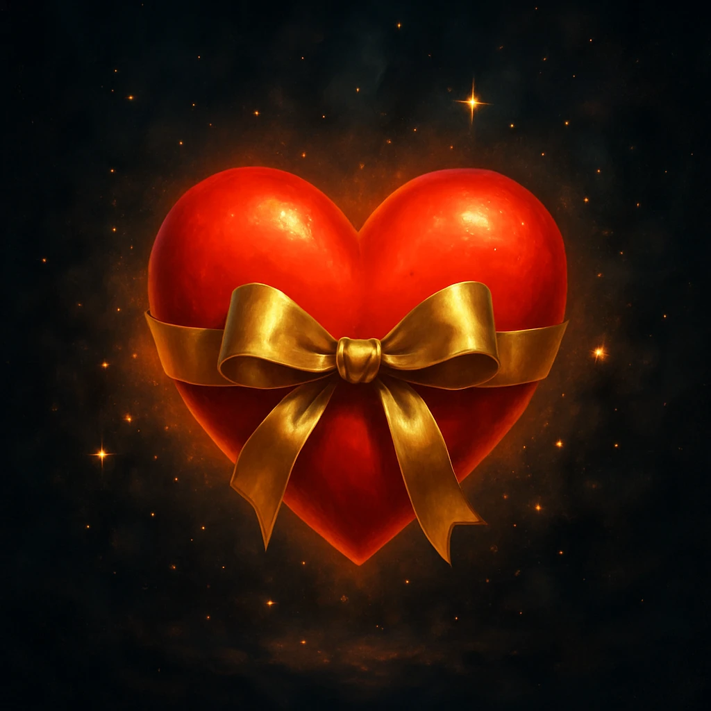 heart with a bowMystify emoji