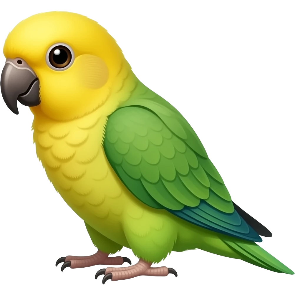 Perico amarillo con verdei emoji