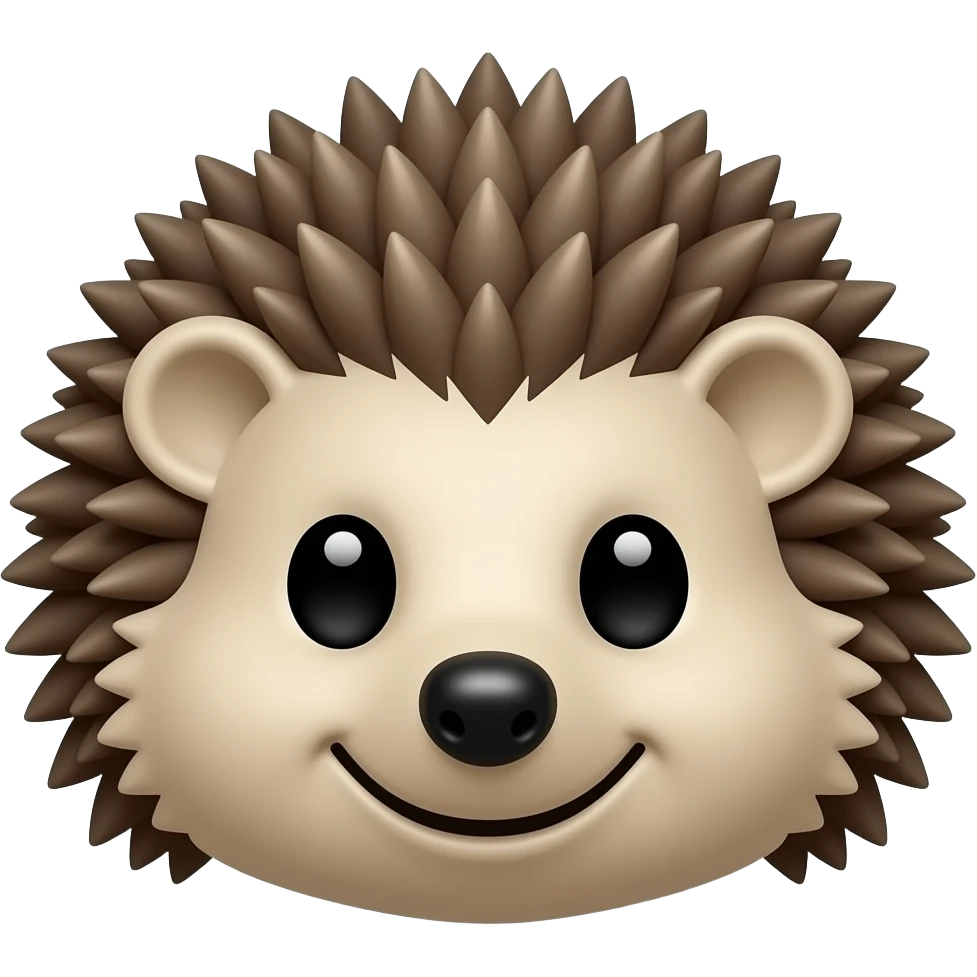 Hedgehog smiling face emoji
