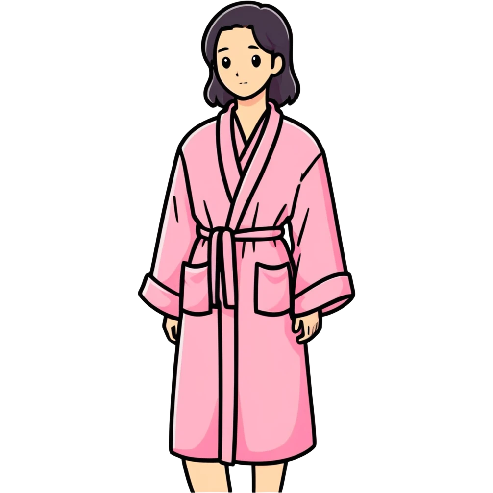 A pink robe emoji