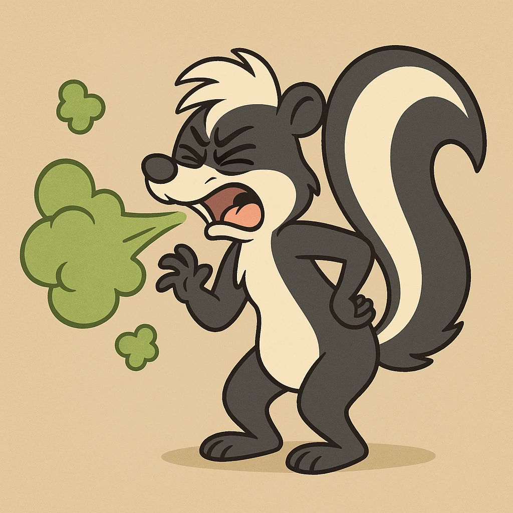 🦨 blow the green fart emoji