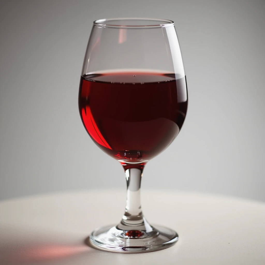 realistic glass of red wine, photorealistic style, transparent background emoji
