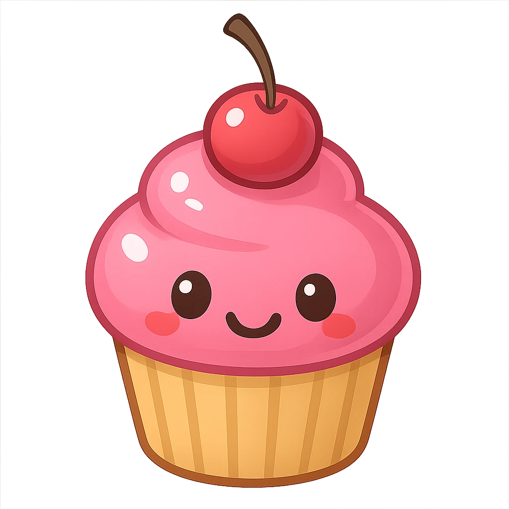 pink cupcake emoji, sweet and playful emoji