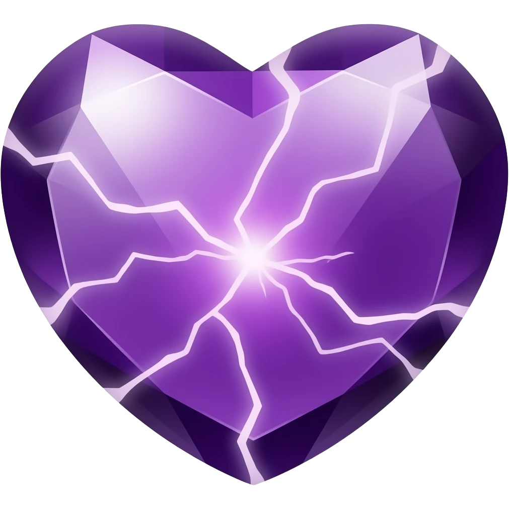 purple electricity gemstone heart emoji