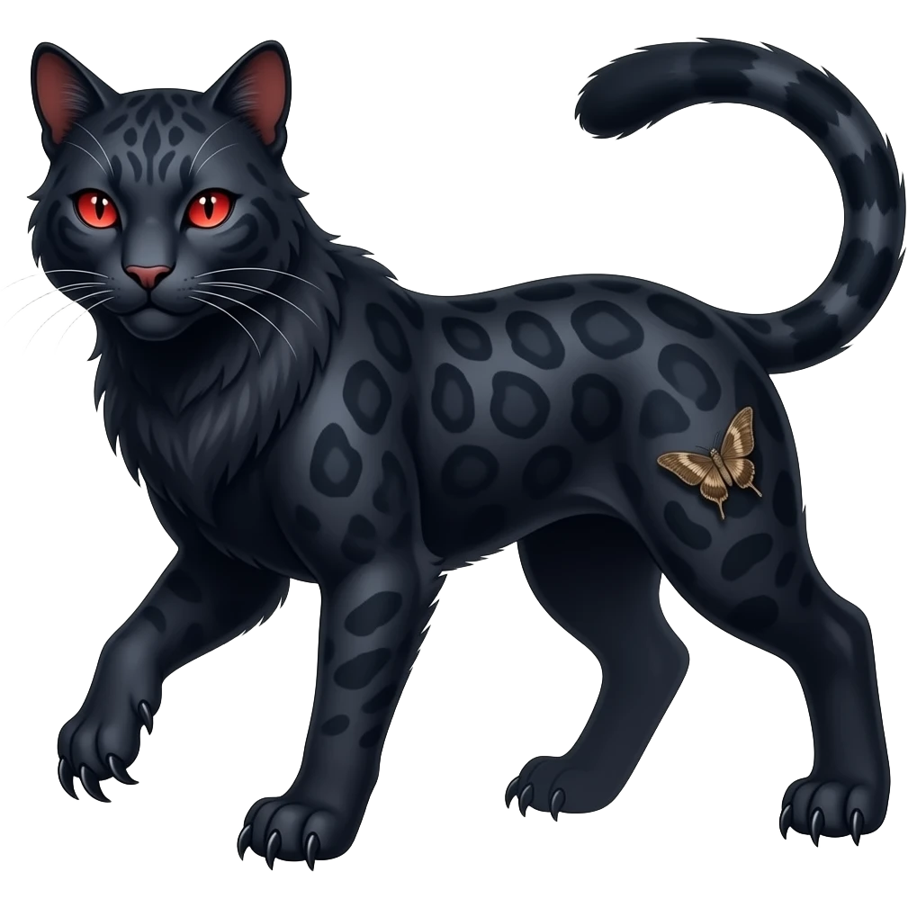 Insomnya-Abyssal-Lykoi-Panther-animal-fantasy-hybrid-creature emoji