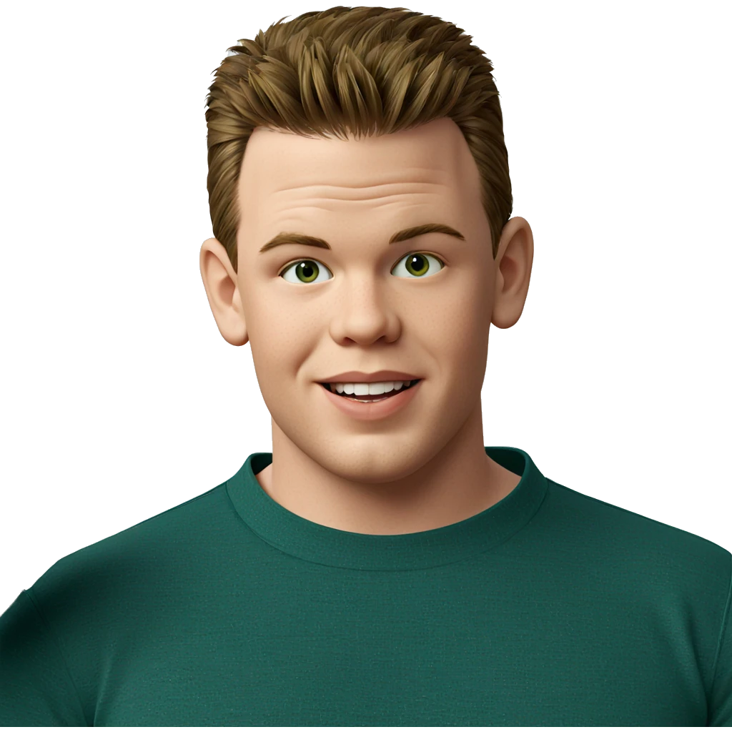 smiling boy in green shirt emoji