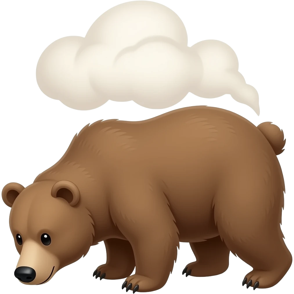 jet farting on bear emoji