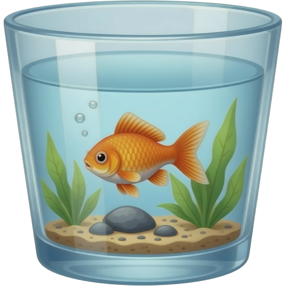 fish tank in a glass cup emoji