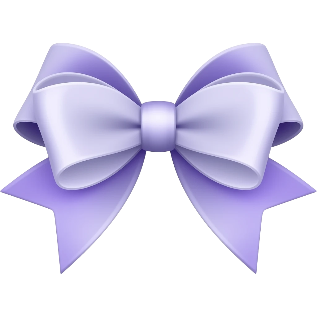 moño blanco y morado emoji
