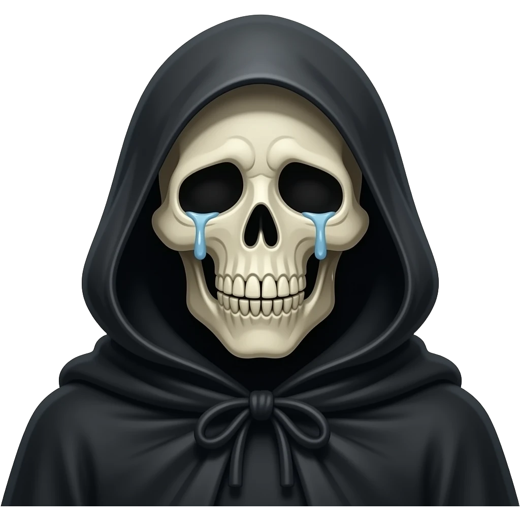 grim reaper expressing Near Death, with a transparent background emoji