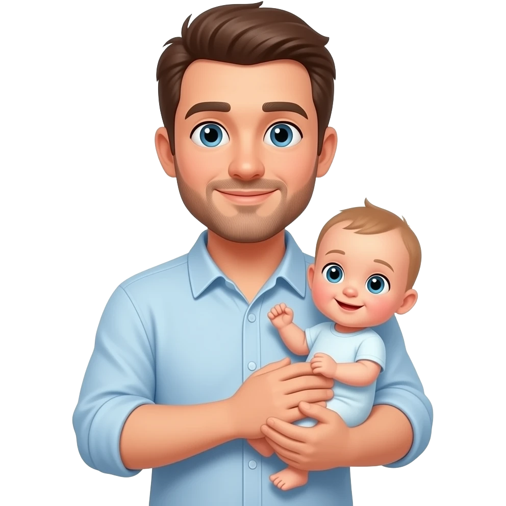 holding a baby in his arms emoji