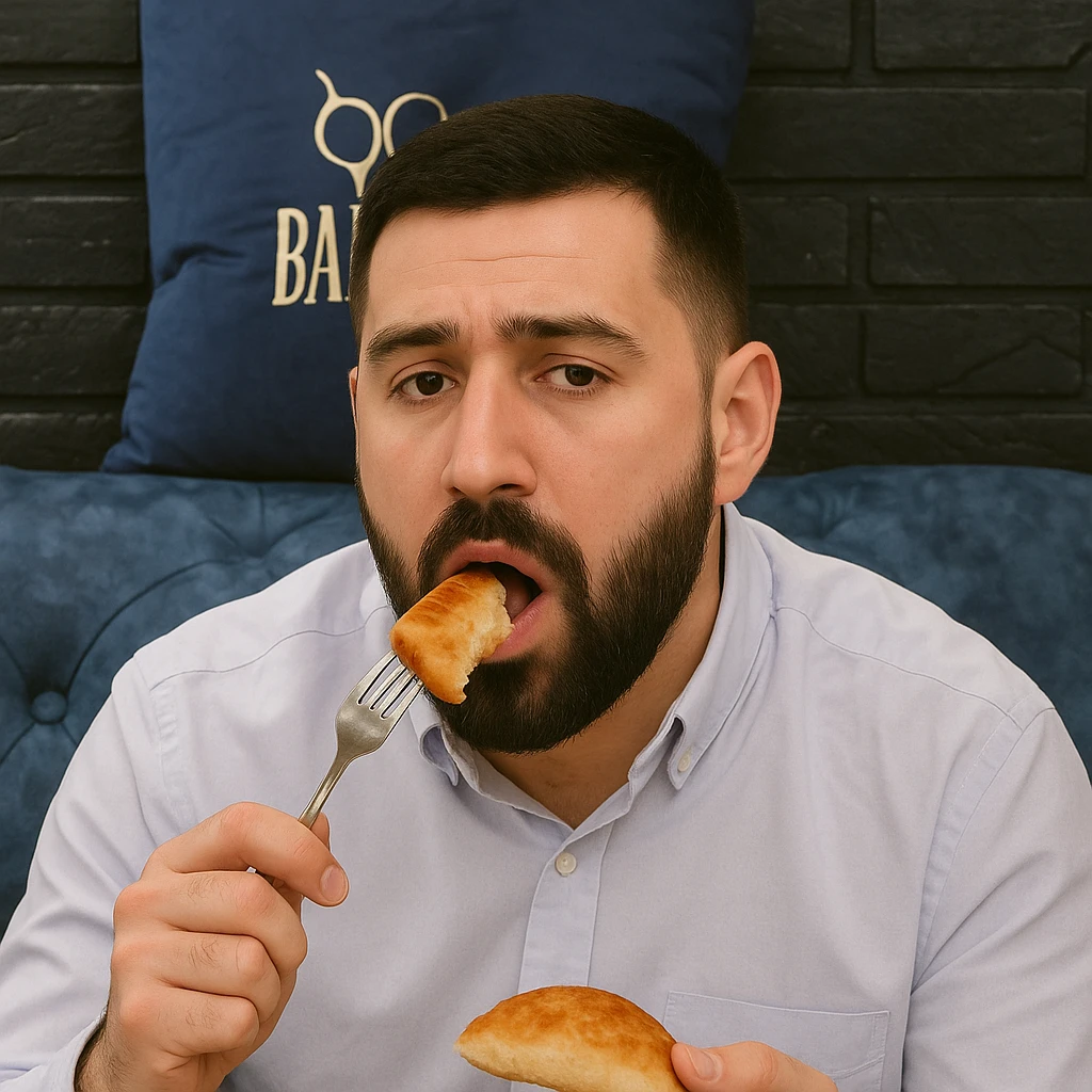 birinchidagi odamni yuziga 2 rasmdagi odamga uzidak qilib chizib bergin xuddu shunday non yen utirganini emoji