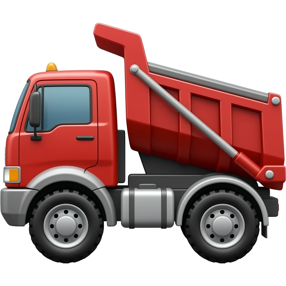 Dump truck red emoji