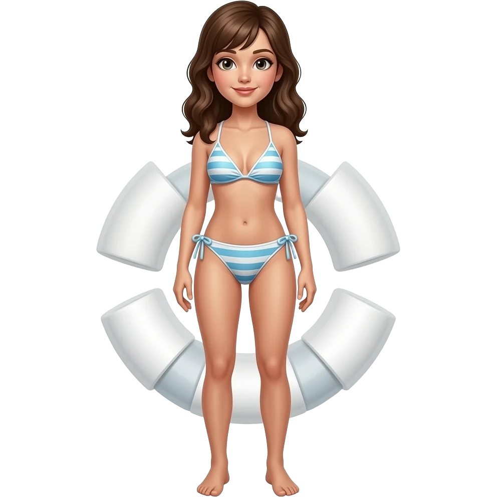 mujer cuerpo completo en traje de baño emoji