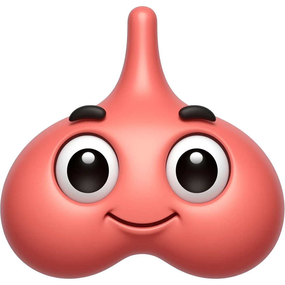 Cartoony testicle emoji