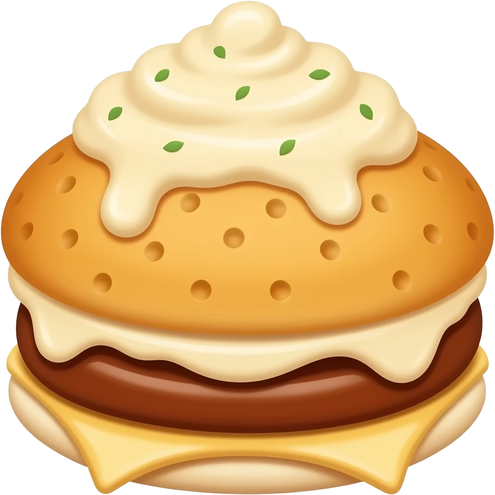 Biscuits and gravy emoji