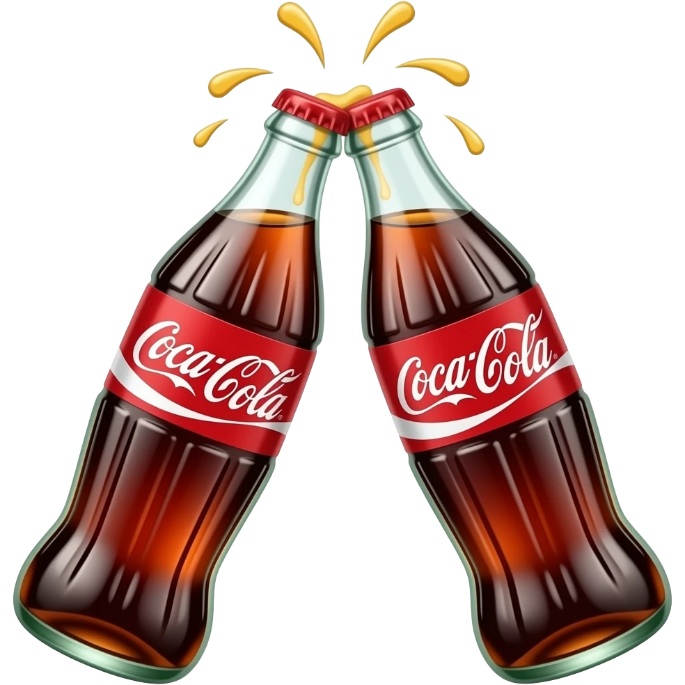 Duas coca colas brindando emoji