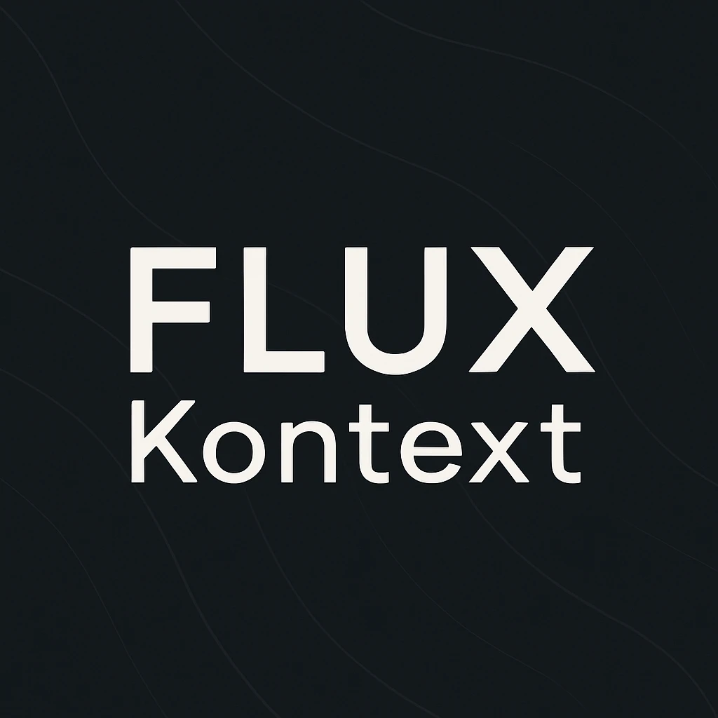 make a image with logo of  text "FLUX Kontext" emoji