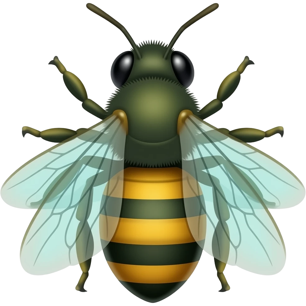 Teal Queen bee emoji