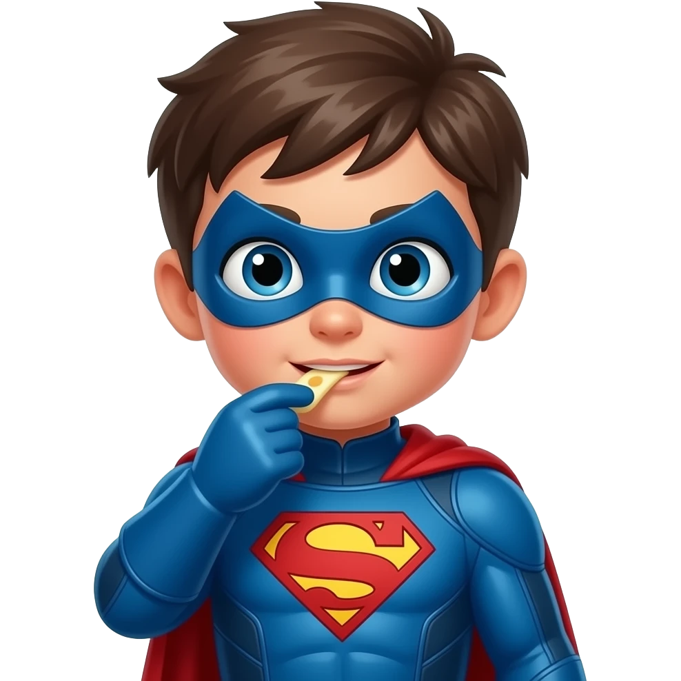 spuerhero xmen kid eating emoji