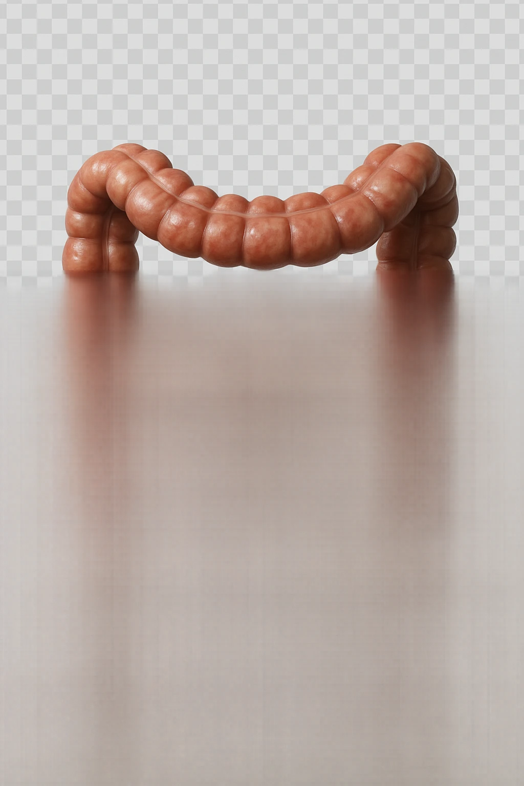 colon anatomico umano, iperrealistico 4k, isolato su sfondo bianco emoji