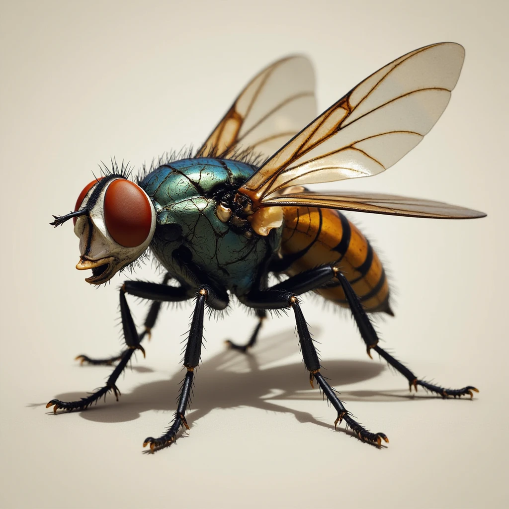 fly, realistic style, detailed emoji