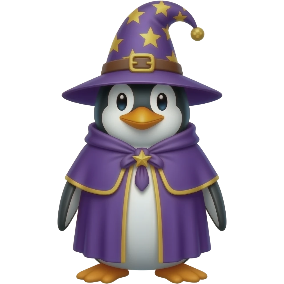 Penguin Wizard emoji