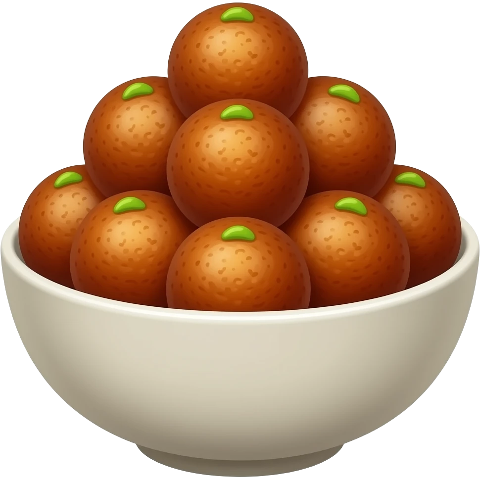Create a bowl full of laddu emoji emoji