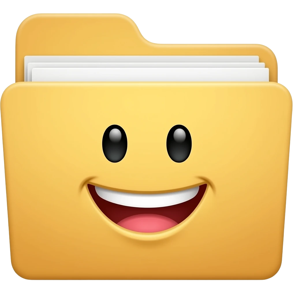 smiling paper file emoji