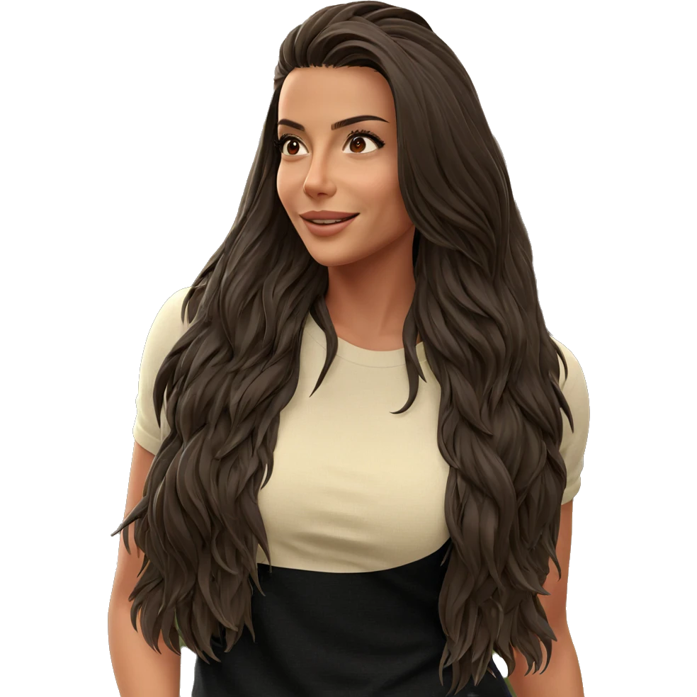 smiling girl in outdoor scene emoji