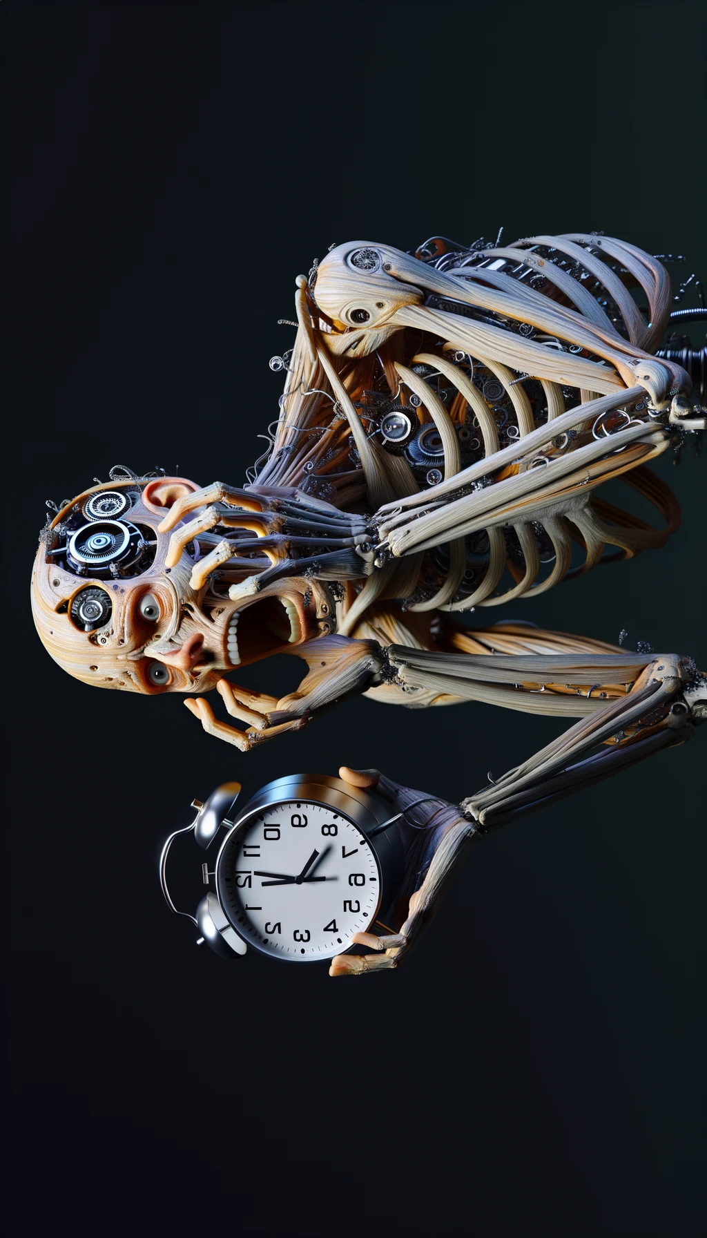 corpo umano anatomico CHE TIENE OROLOGI NELLE MANI E STA IMPAZZENDO PERCHé NON RIESCE A SVOLGERE TUTTE LE SUE ATTIVITà QUOTIDIANE: NON HA TEMPO, iperrealistico 4k emoji