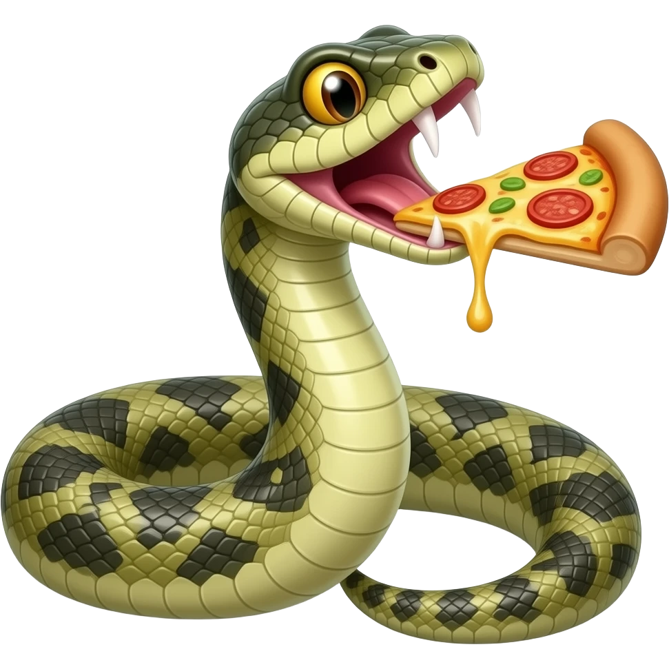 python unhinged jaw eating pizza emoji