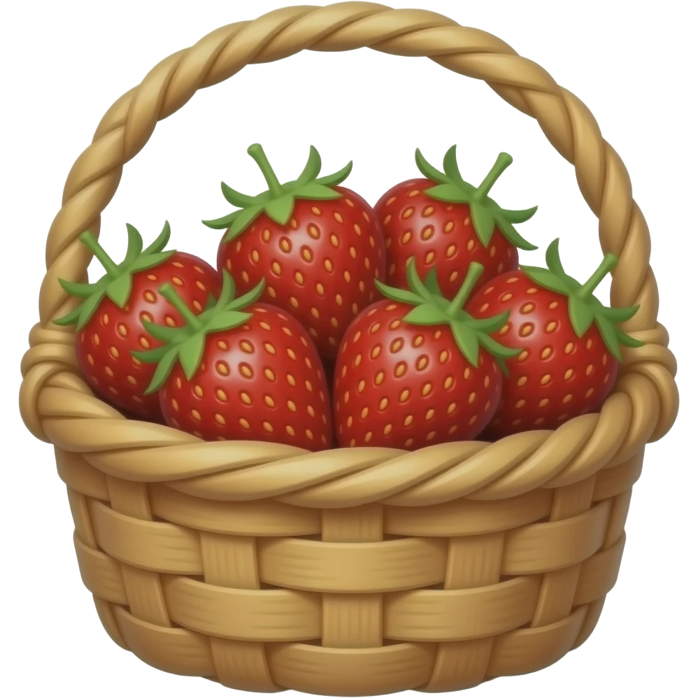 basket of strawberries emoji