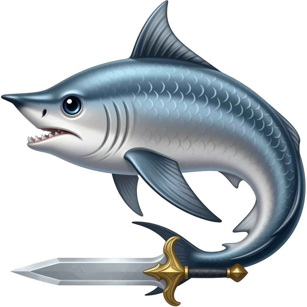 swordfish with a long sword emoji