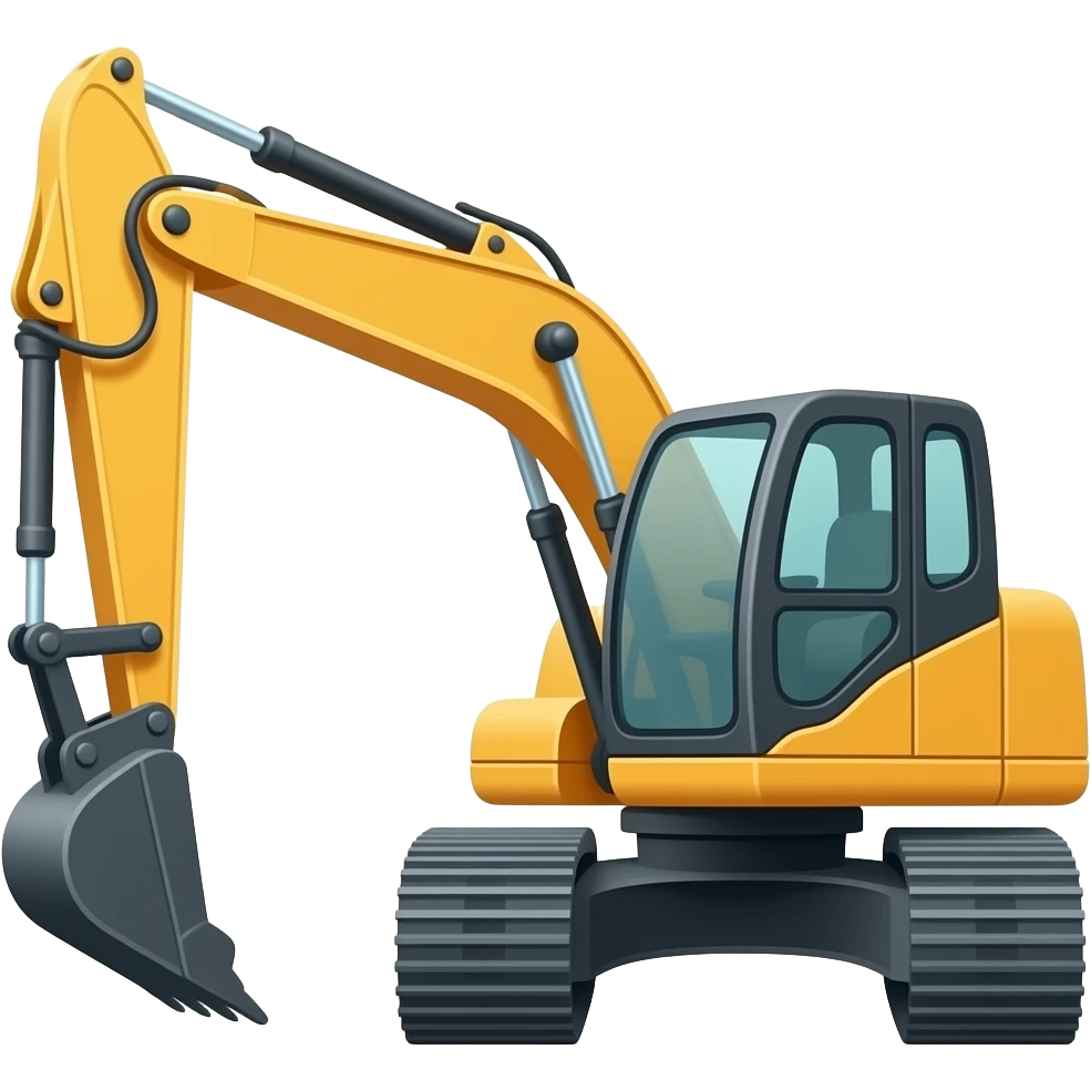 Excavator front view emoji