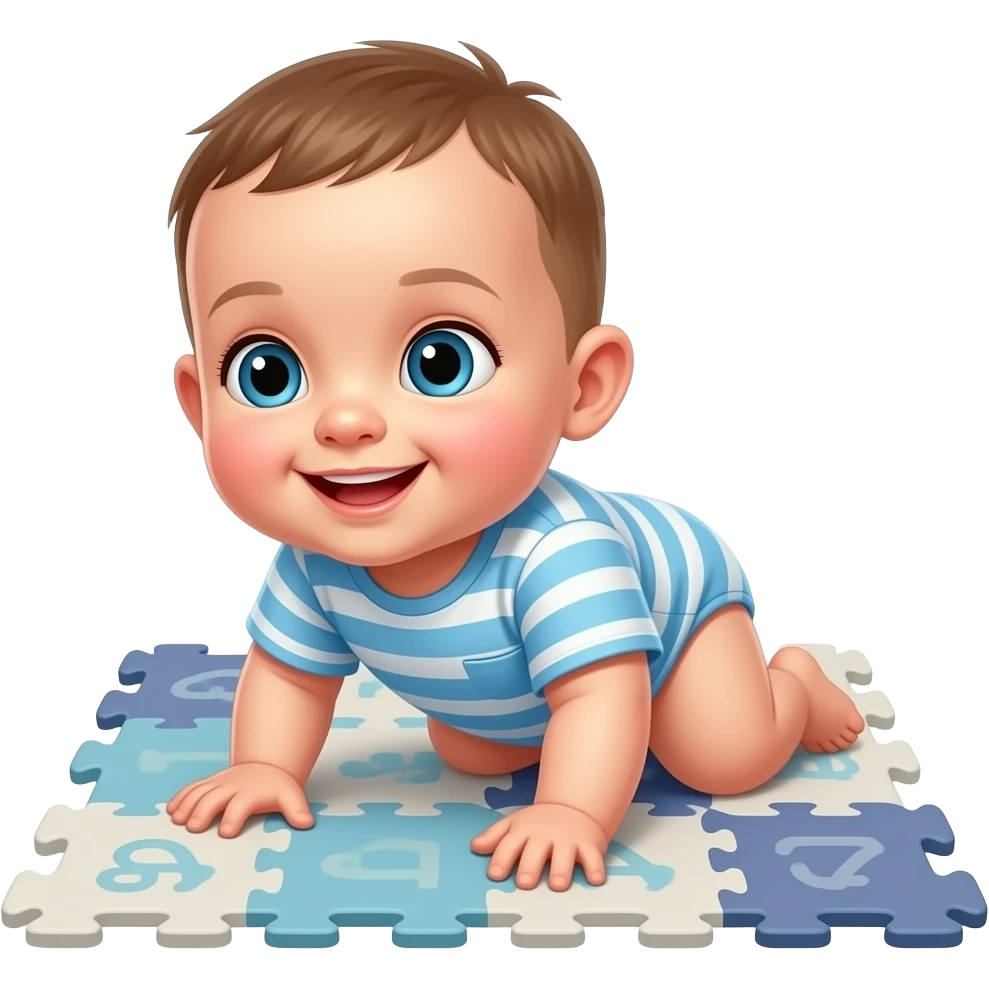 baby crawling mat emoji