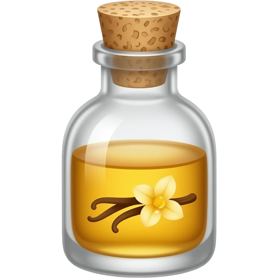 Open small bottle of vanilla essence emoji