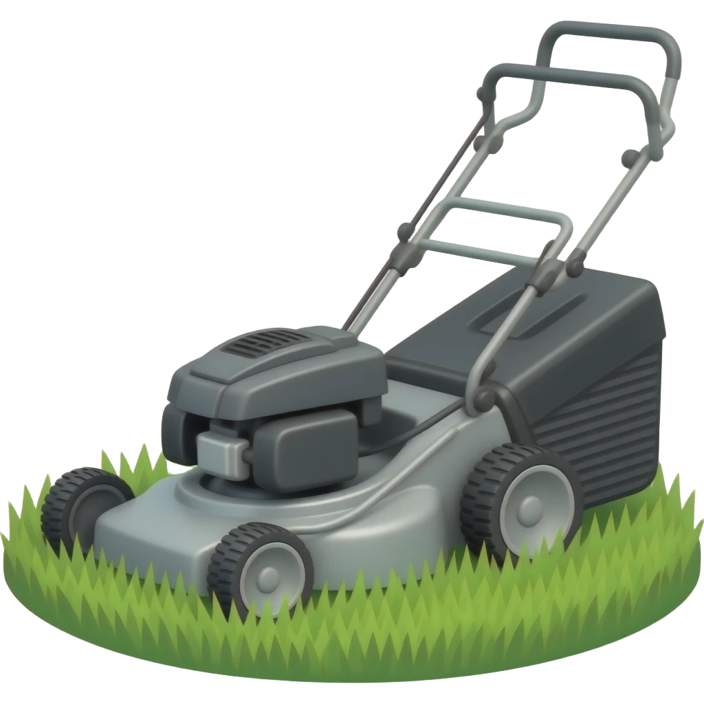 Riding lawn mower with no deck emoji