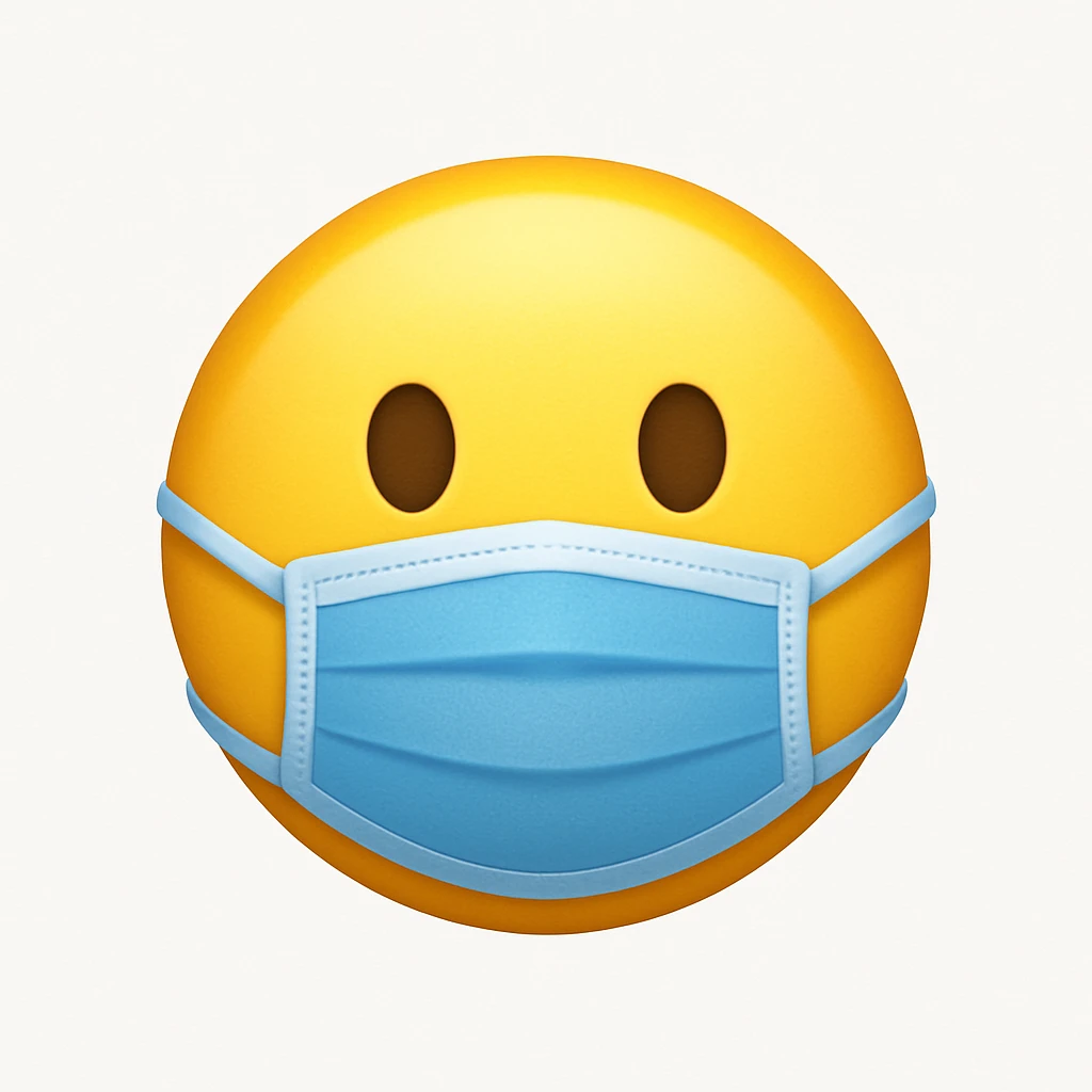 emoji with medical mask emoji
