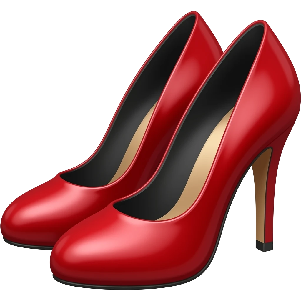red and black heels emoji