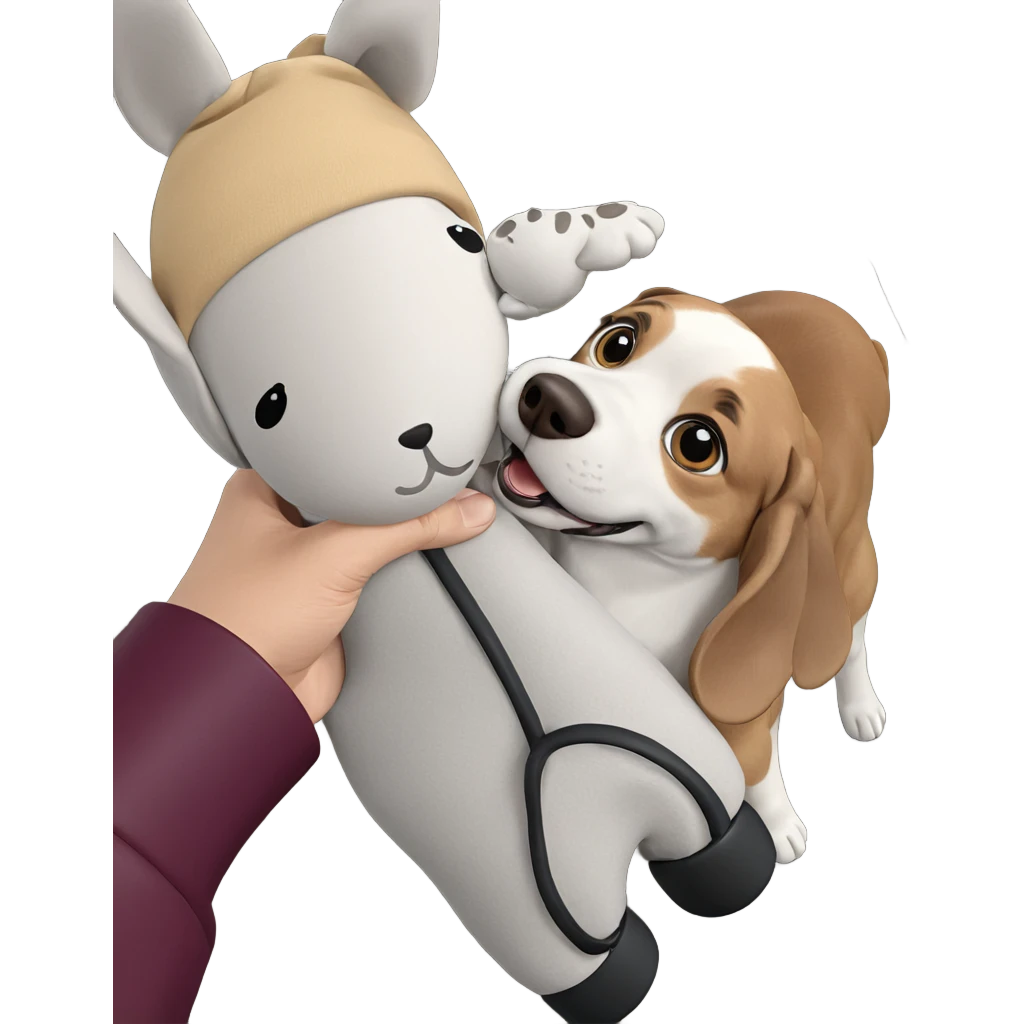 hands holding a dog hat emoji