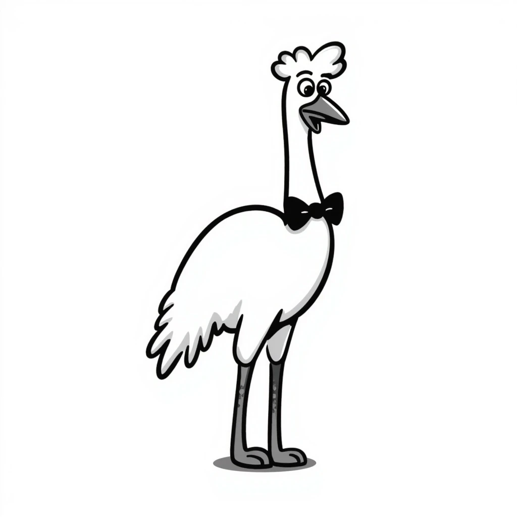 An ostrich emoji