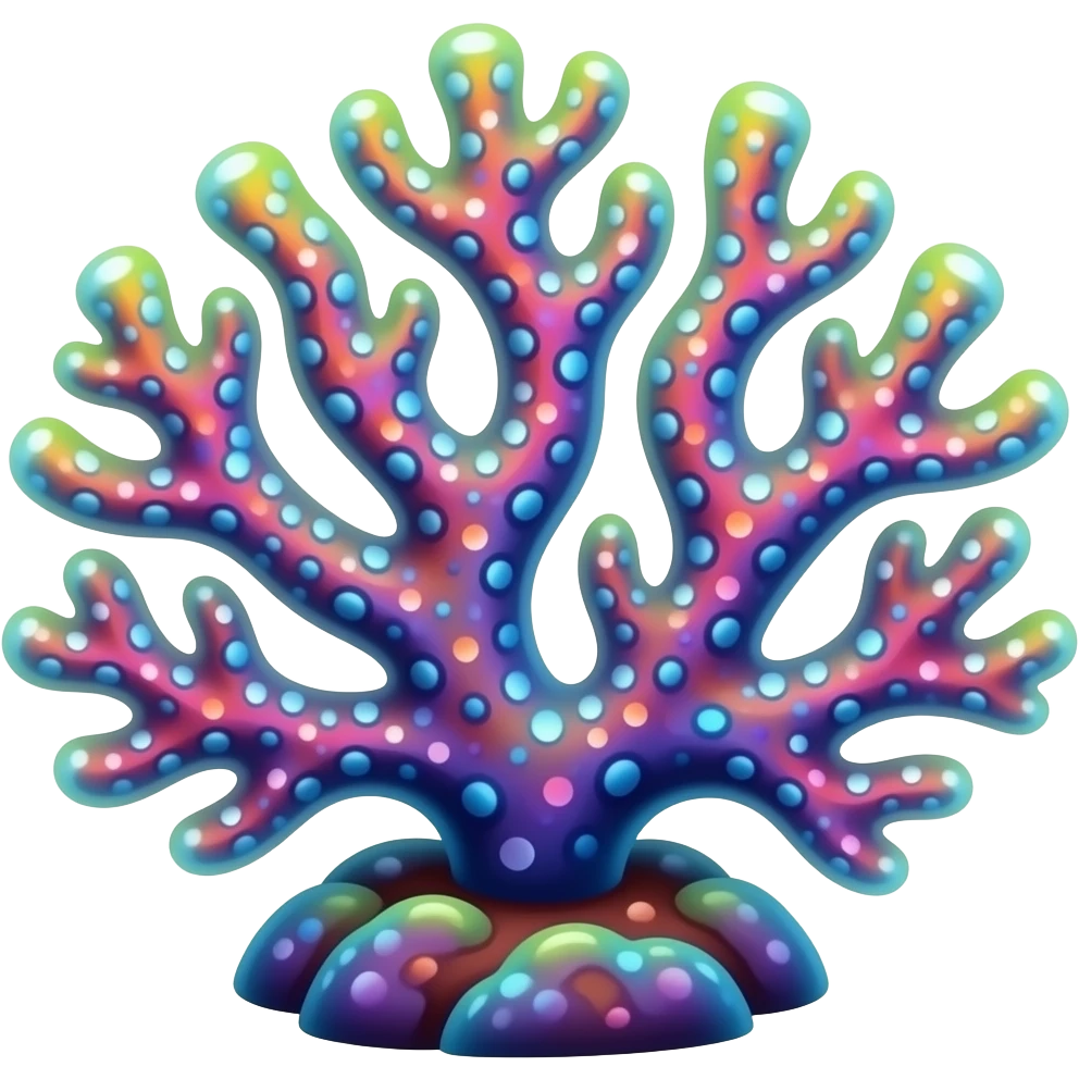 fluorescent toxic exotic neon iridescent colorful tropical coral emoji