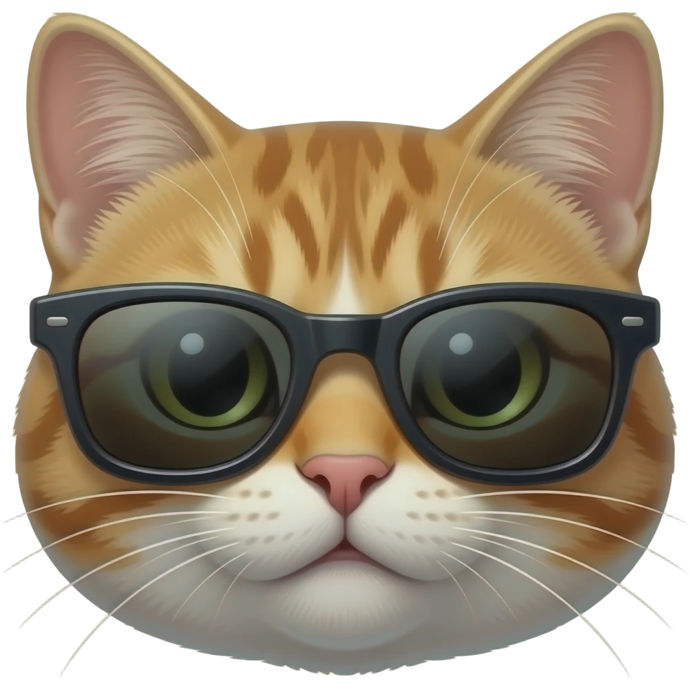 Cat wearing sunglasses emoji