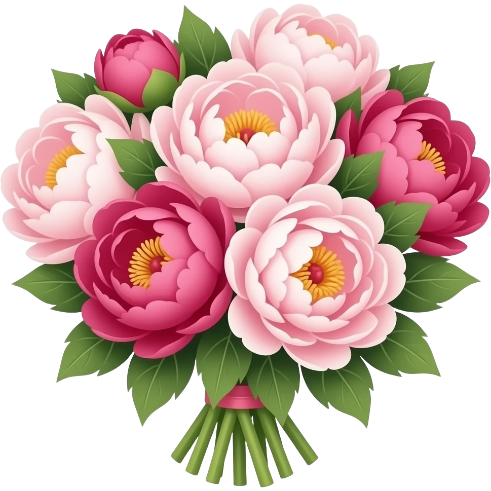 peonies bouqet emoji