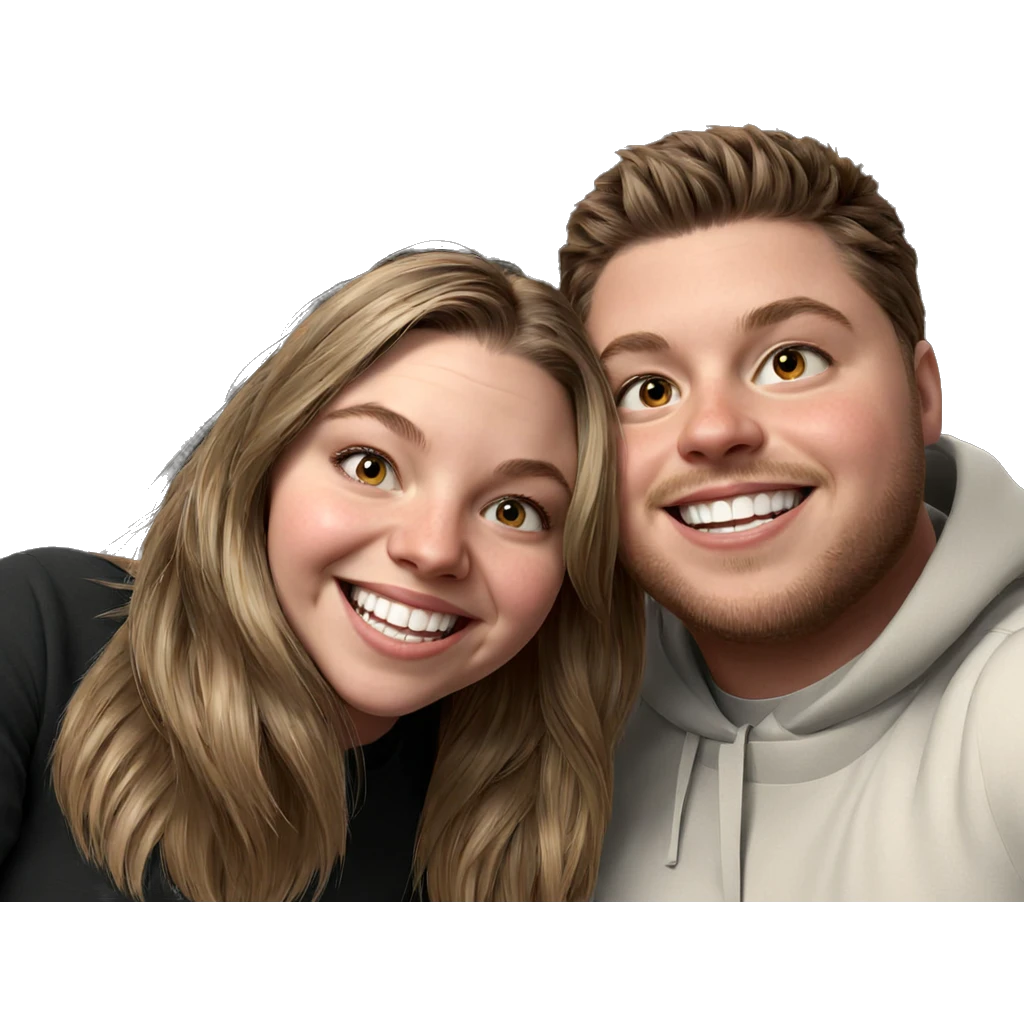 smiling girl and boy duo emoji