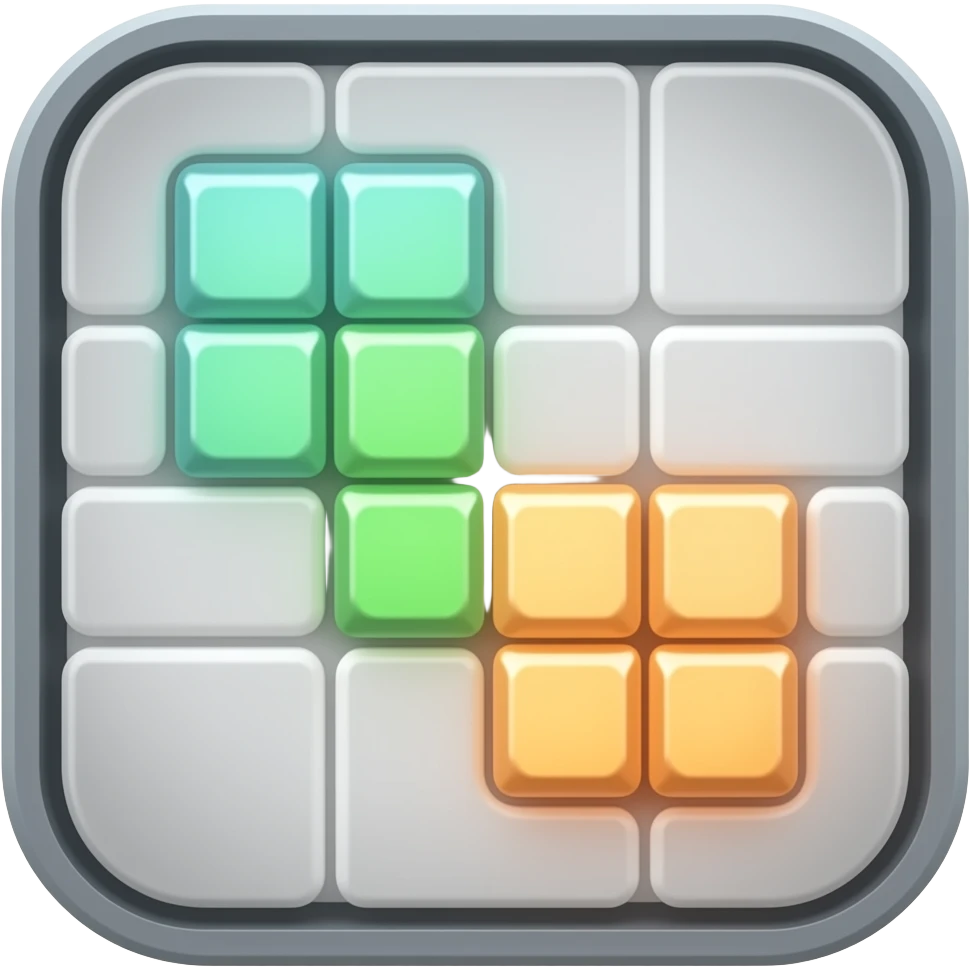 App logo for my game app that is about tetris emoji