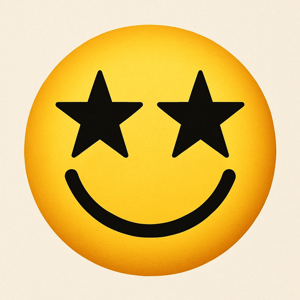 yellow face with star eyes emoji