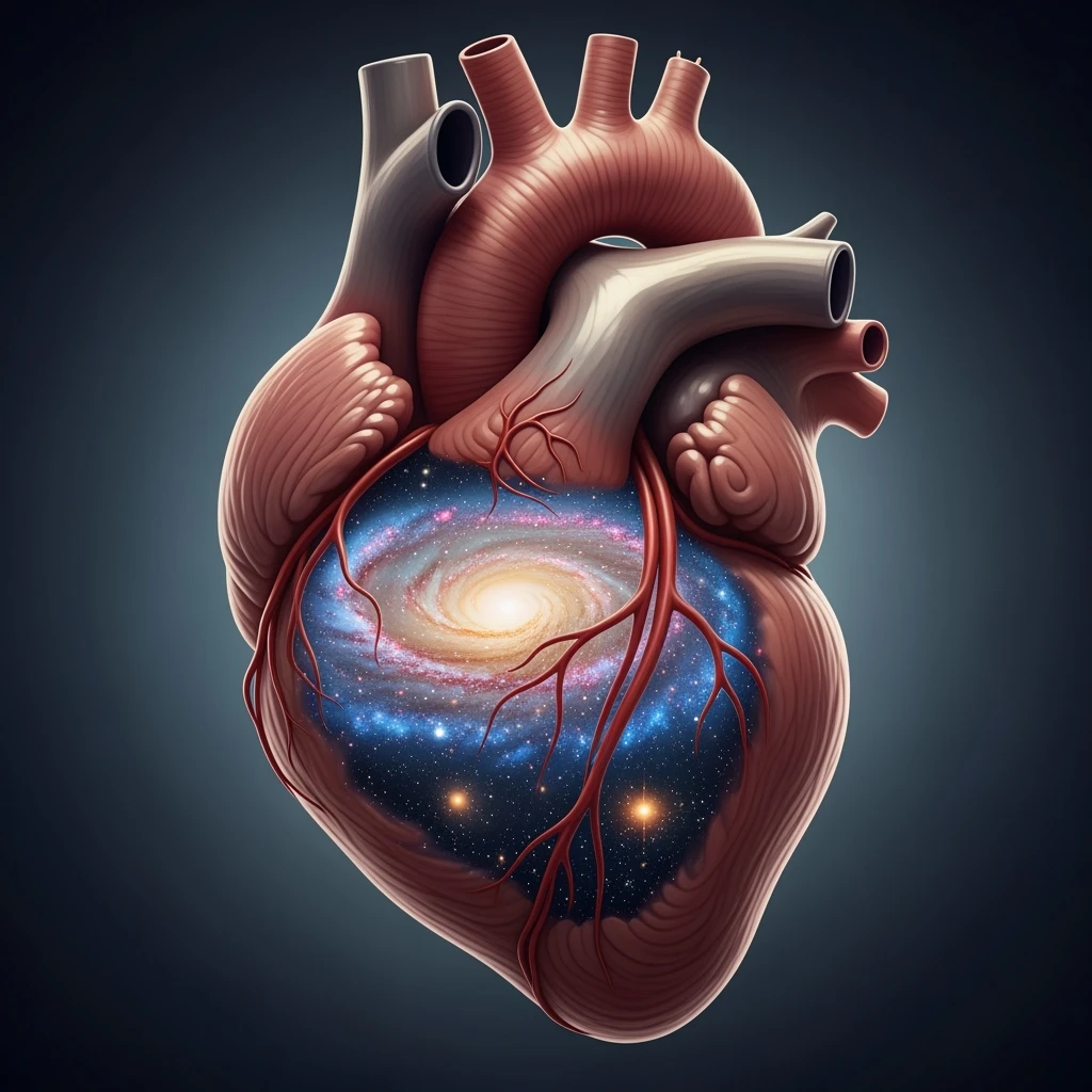 heart with a galaxy inside, ultra detailed emoji